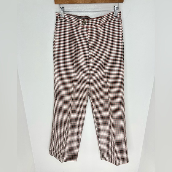 Montgomery Ward Vintage 80’s‎ Pants Size 12 Plaid Wide Leg Retro 27x27 - Picture 2 of 14